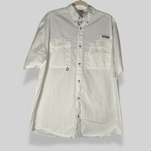 Columbia PFG Bahama™ II Shirt Vented Short Sleeve Omni-Shade White Men's Medium